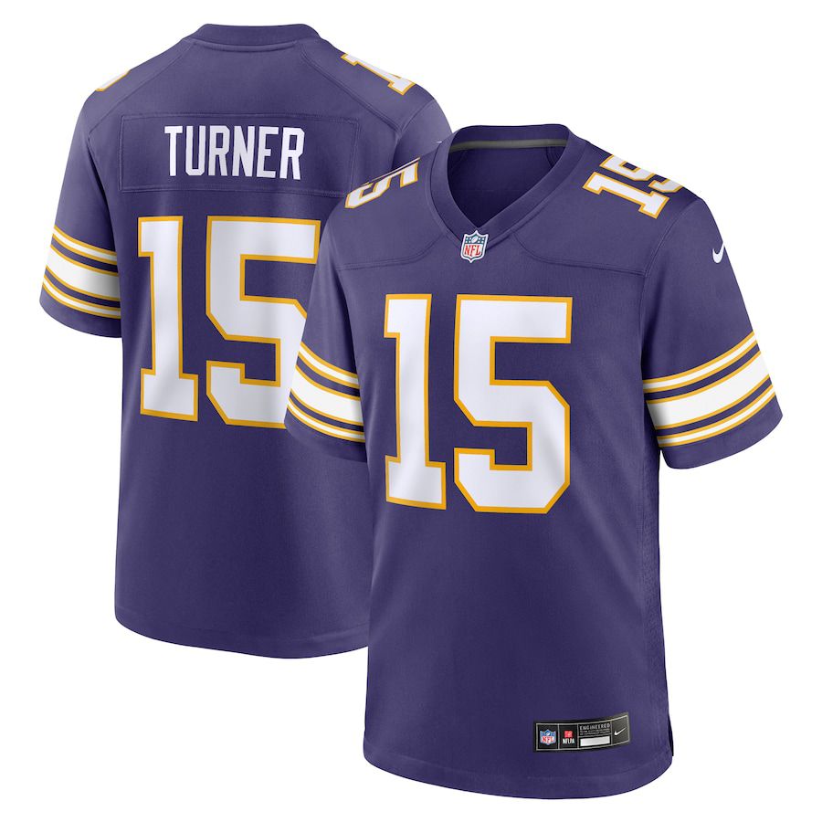 Men Minnesota Vikings #15 Dallas Turner Nike Purple Alternate Game NFL Jersey->minnesota vikings->NFL Jersey